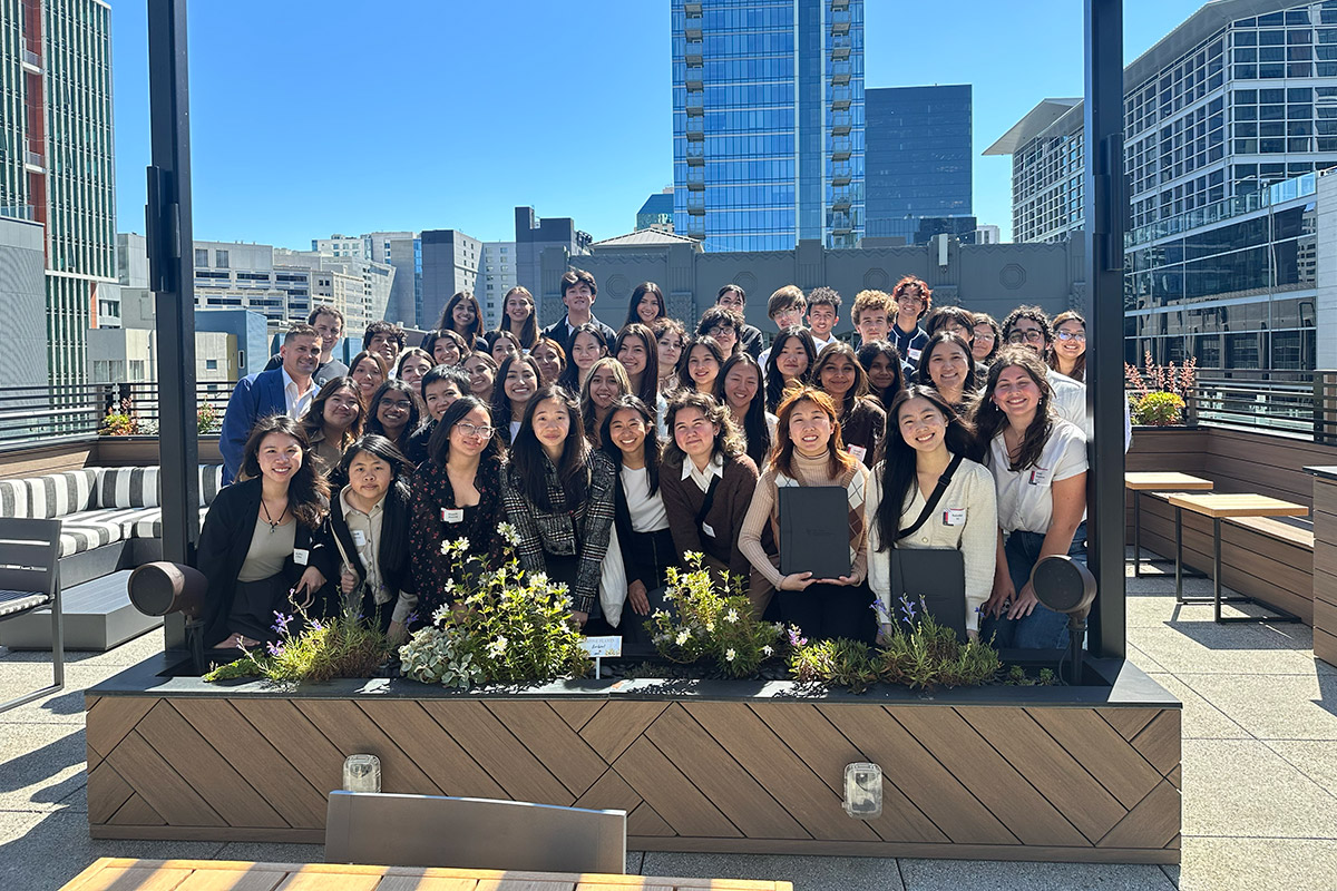 Group photo of students at corporate tours