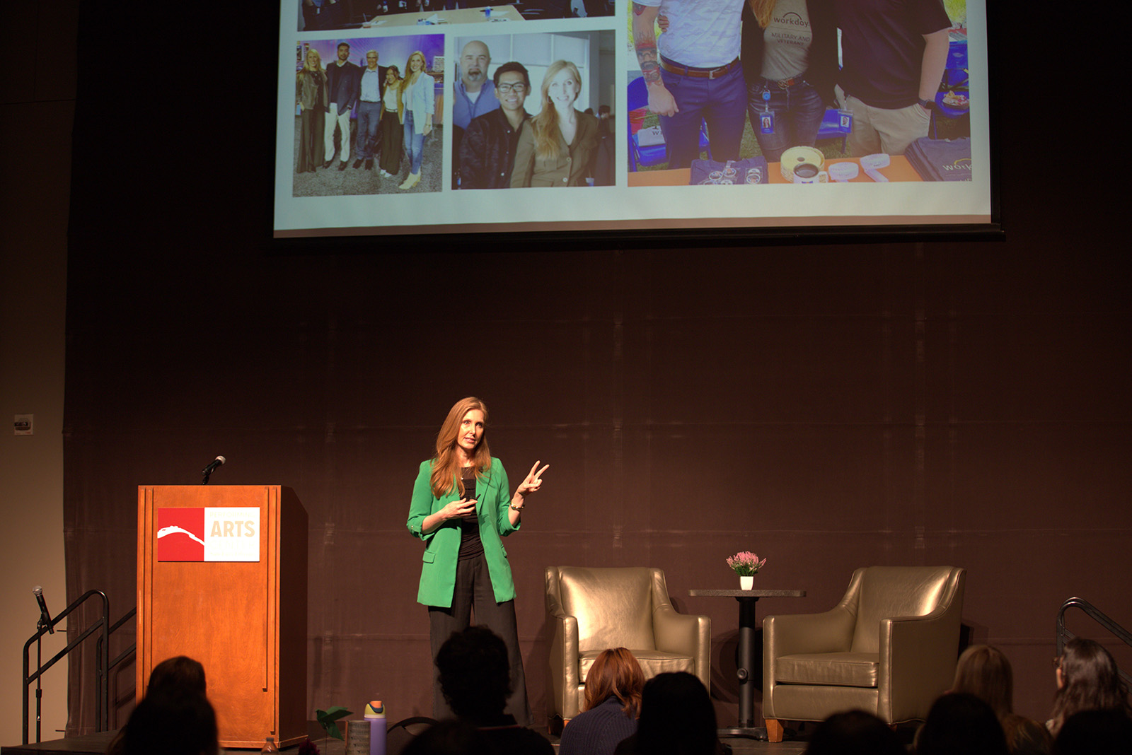 Keynote speaker Ingrid Franzen on stage