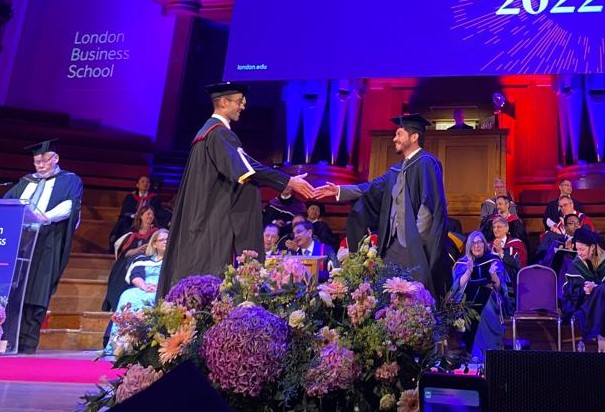 Carlos Noe Saavedra, at his London Business School commencement.