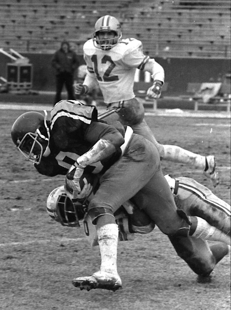 Louis Jackson running with the football