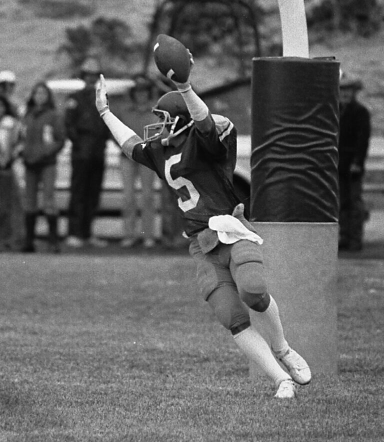Robbie Martin celebrating a catch
