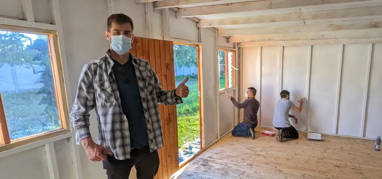 Students in the Alternative Breaks program helped build houses in South Africa