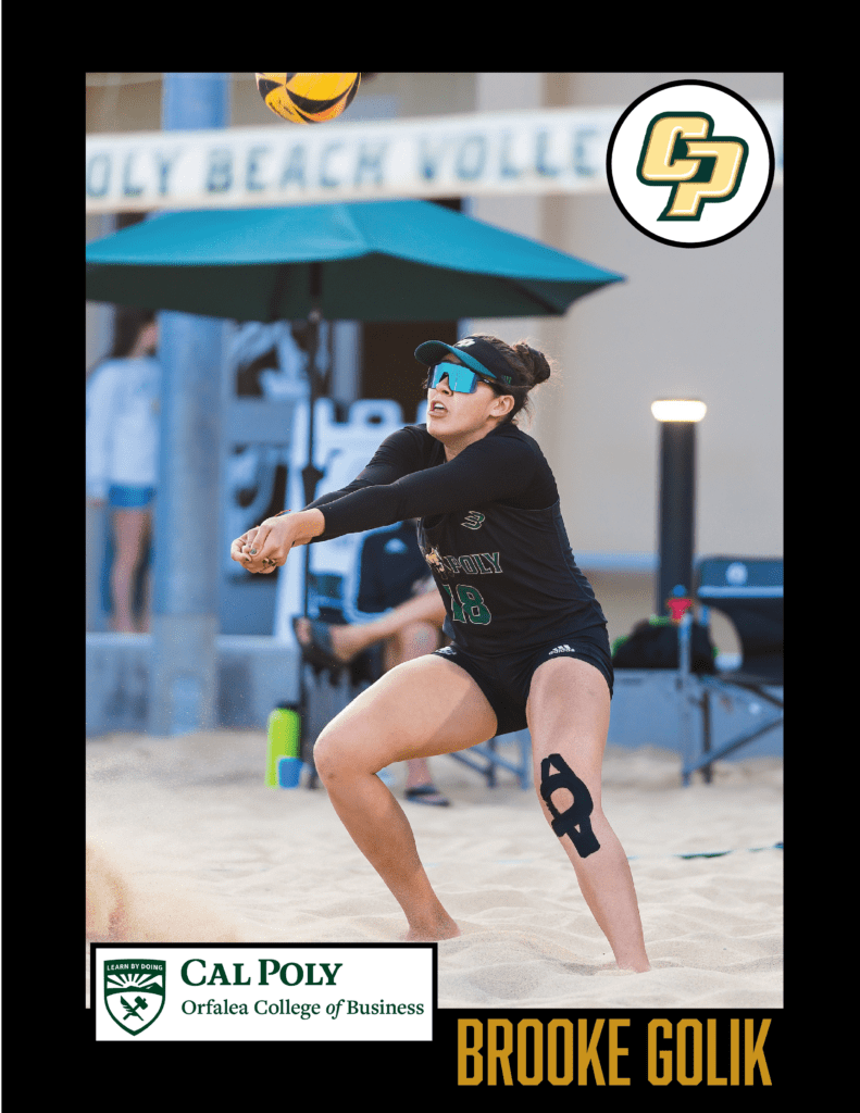 Brooke Golik playing beach volleyball