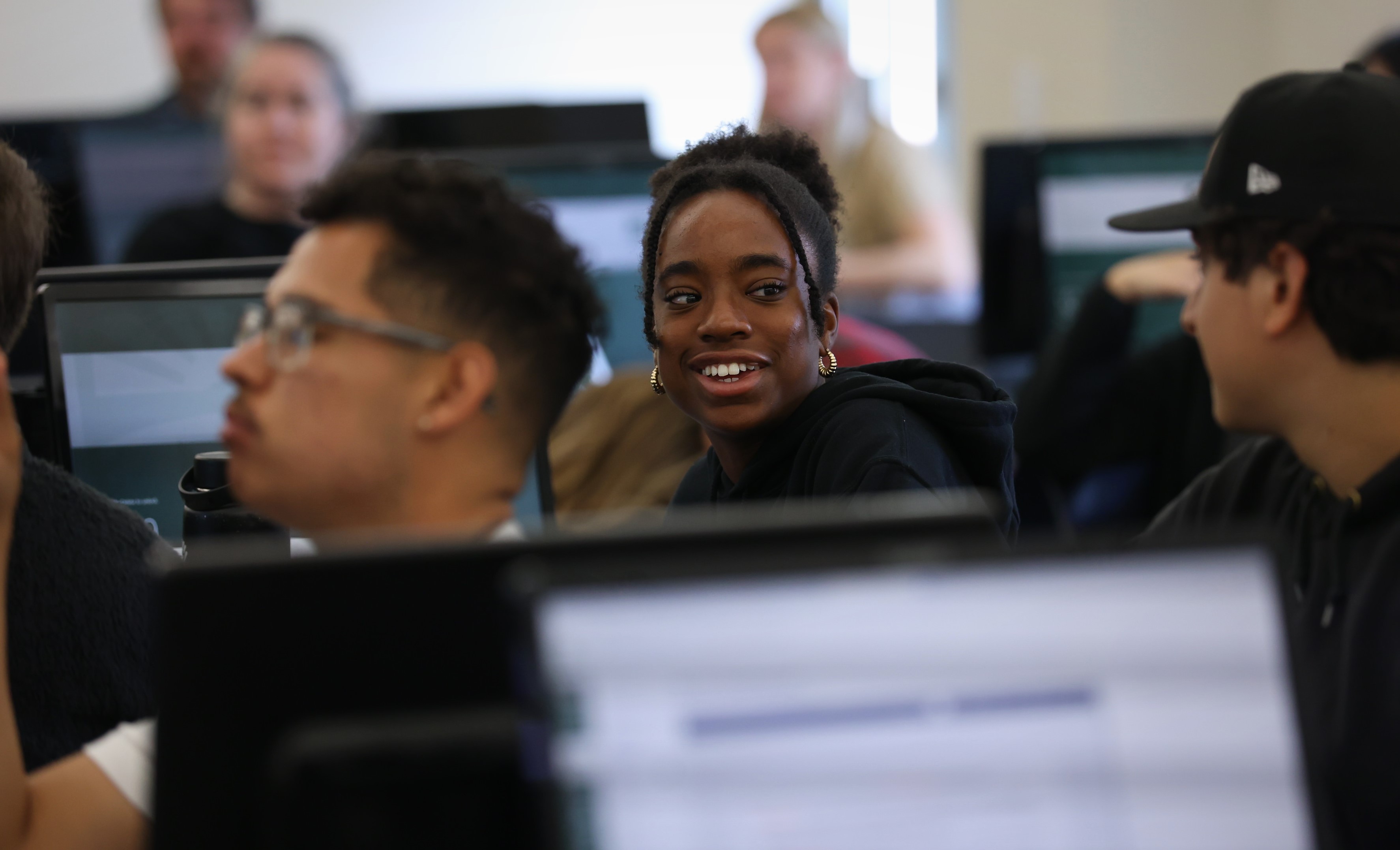 Students in an accounting class