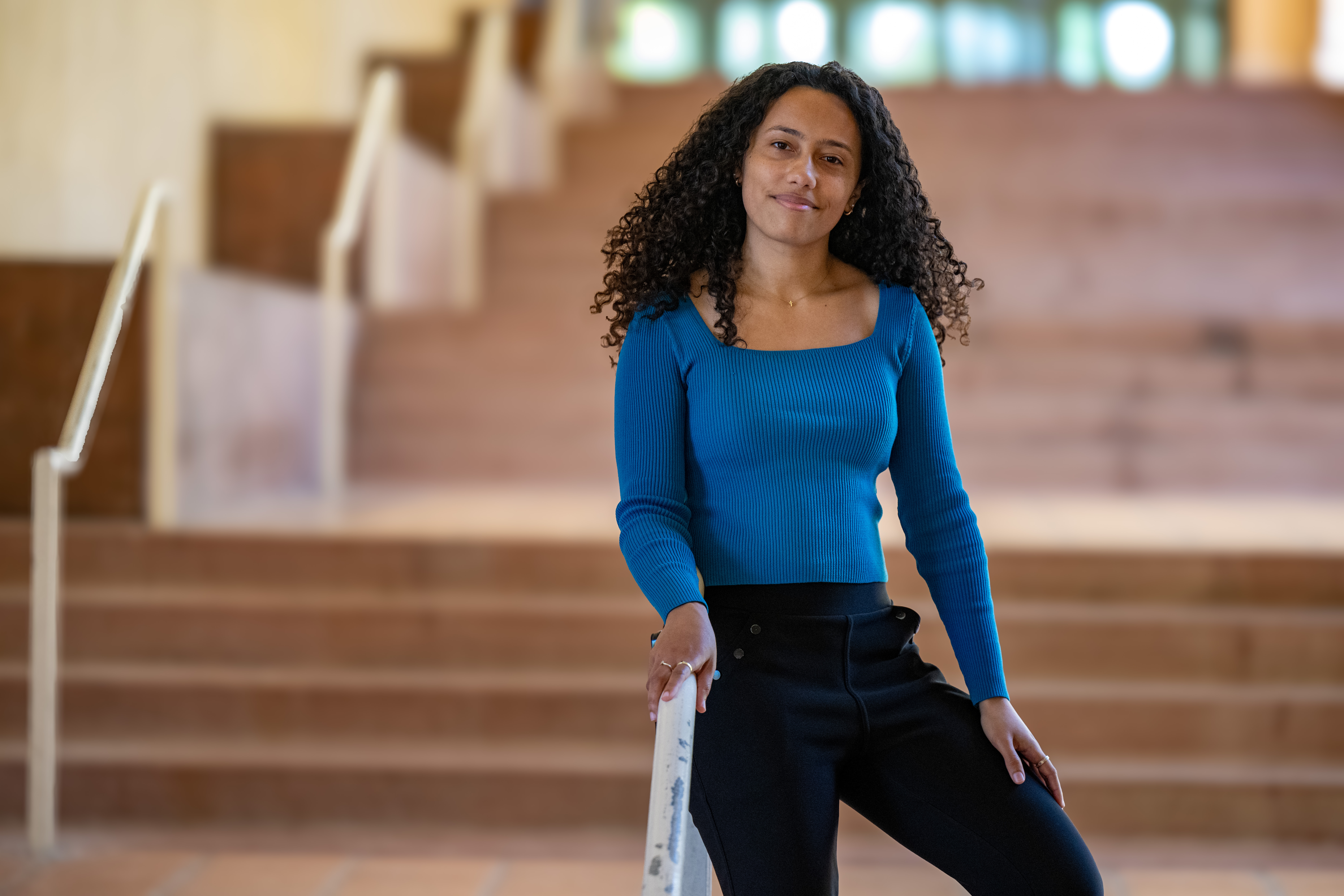 Portrait of Alexis Wong in a breezeway