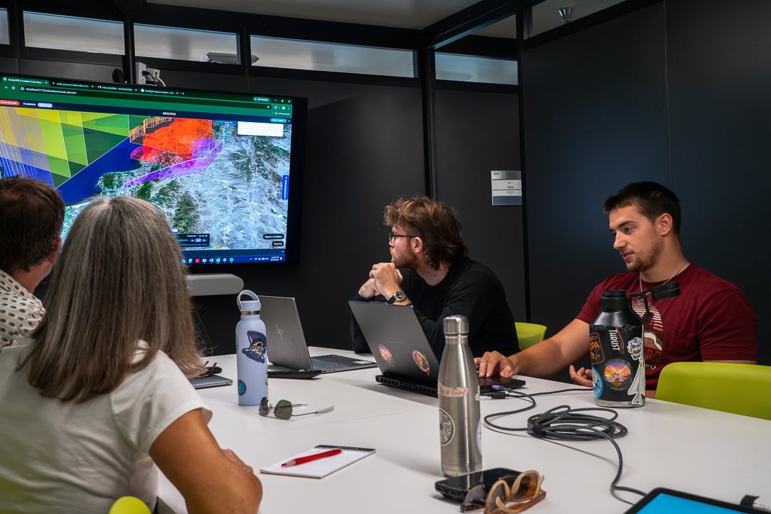 A startup team works in the HotHouse
