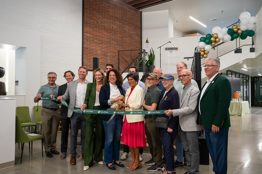 A ribbon-cutting ceremony inside the HotHouse