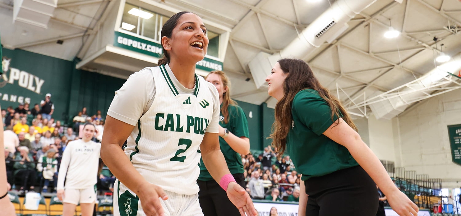 Annika Shah celebrates during a game