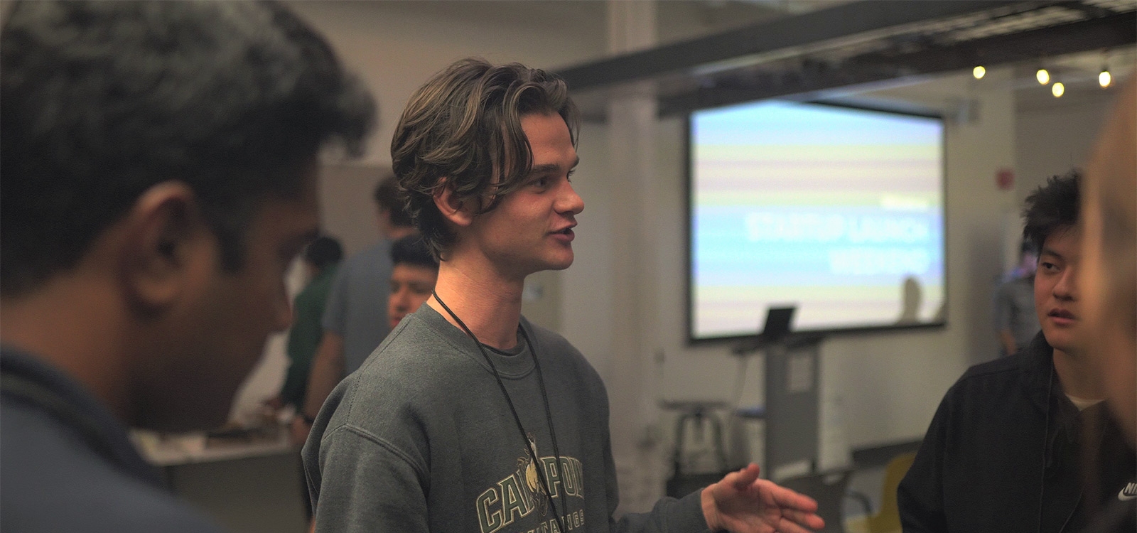 Students talk about startup ideas at the San Luis Obispo HotHouse