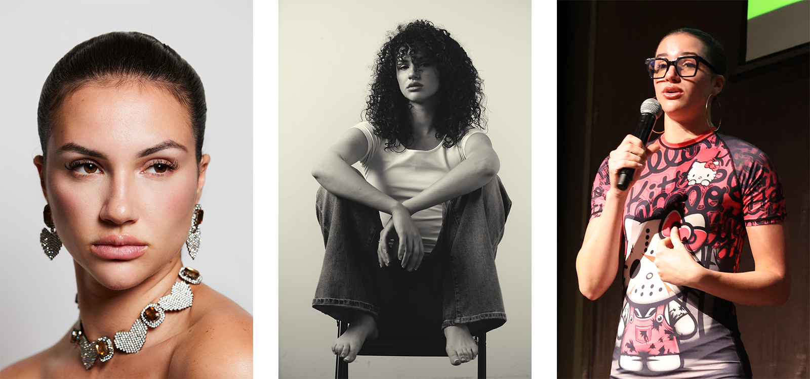 Shots of Alara Wiefling modeling