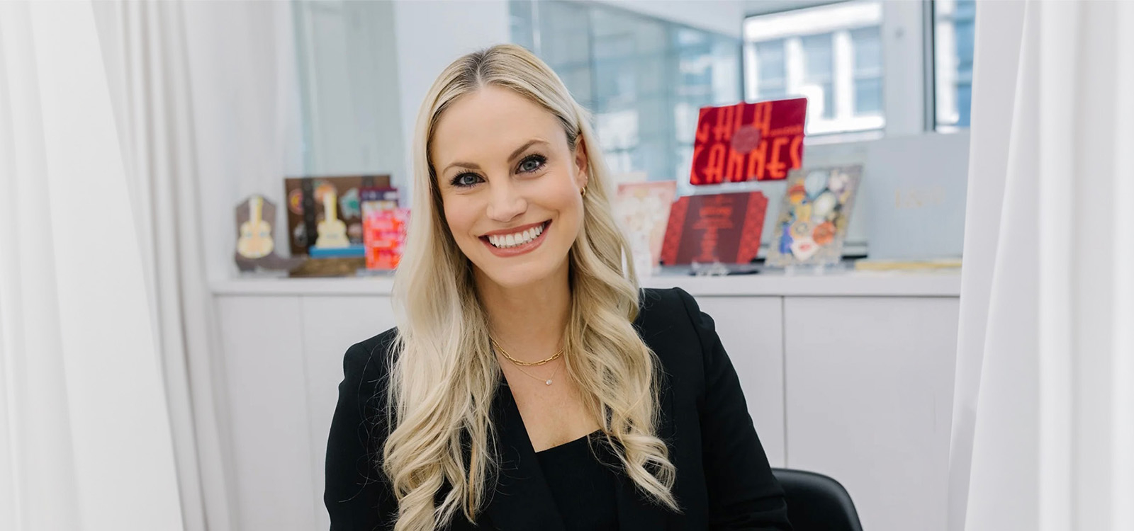 Portrait of Ceci Johnson in her studio