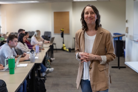 Professor Taryn Stanko in the classroom