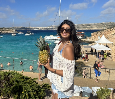 Khushi Sharma, studying abroad