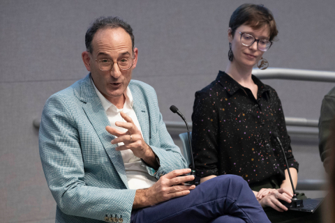 Stern Neill speaks on a panel during the recent AI event