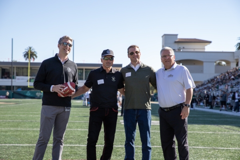 Robbie Martin during a ceremony at the Spanos