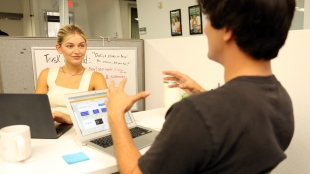 Students collaborate at the SLO HotHouse