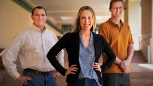 Portrait of Tim Ridout, Taryn Stanko, and Jack Wroldson.