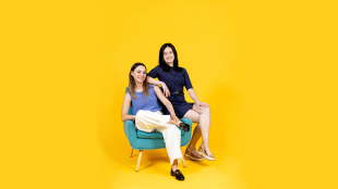 Mayela Fernandez and Michelle Cullen of Ecoplasticity pose for a portrait during Cal Poly’s Center for Innovation and Entrepreneurship (CIE) Summer Accelerator photoshoot