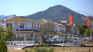 A housing division, with homes under construction