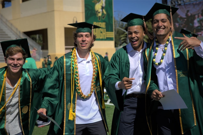 Group of students at commencement