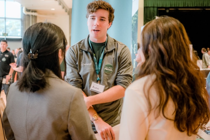 Students at job fair