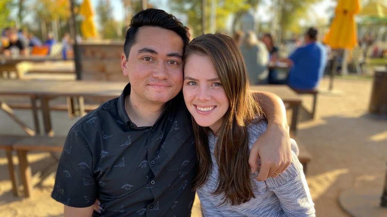 Ian Alexander and his wife, Jessie Becker Alexander, pose for a photo