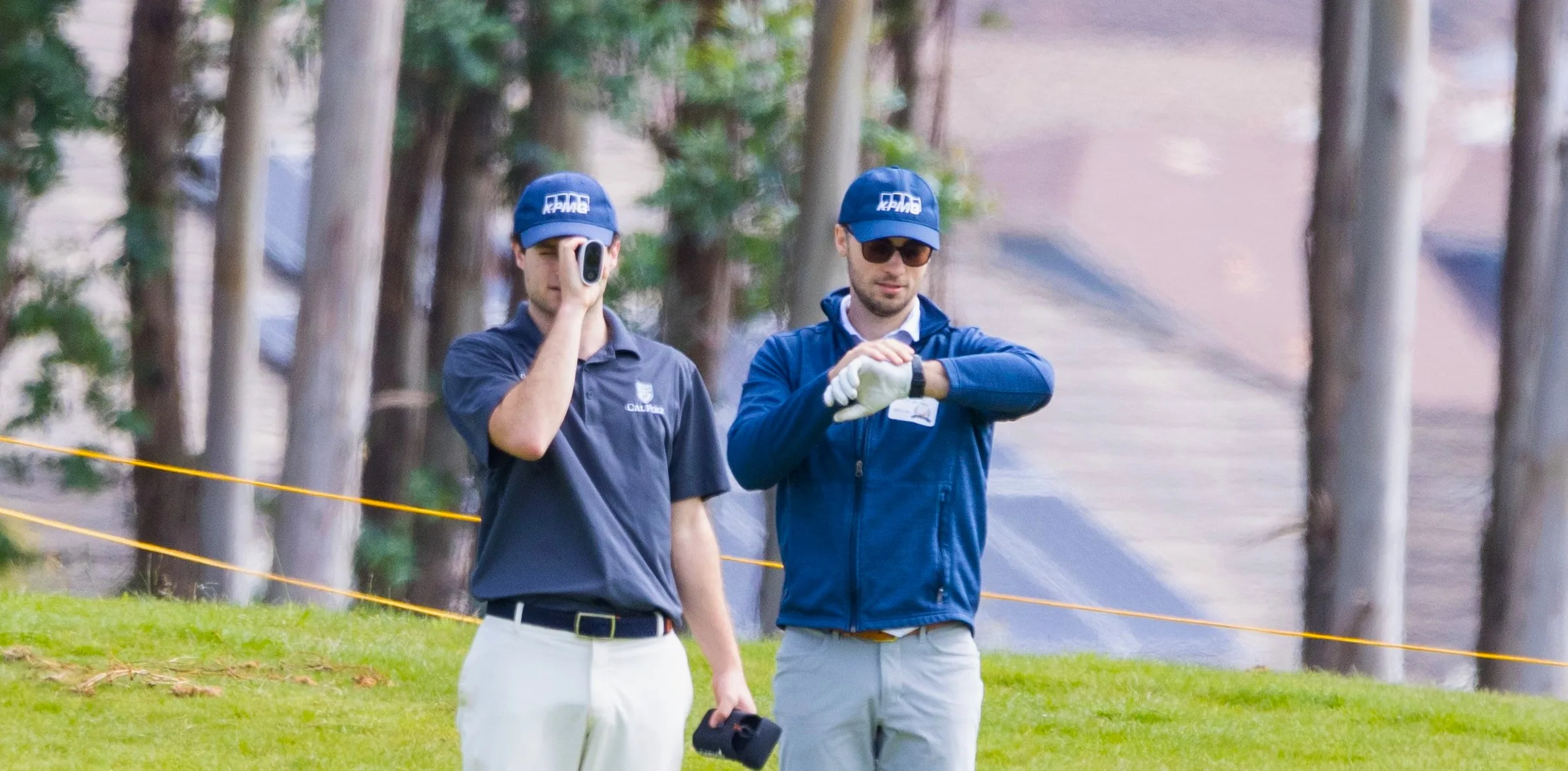 Golfers measure up their next shot