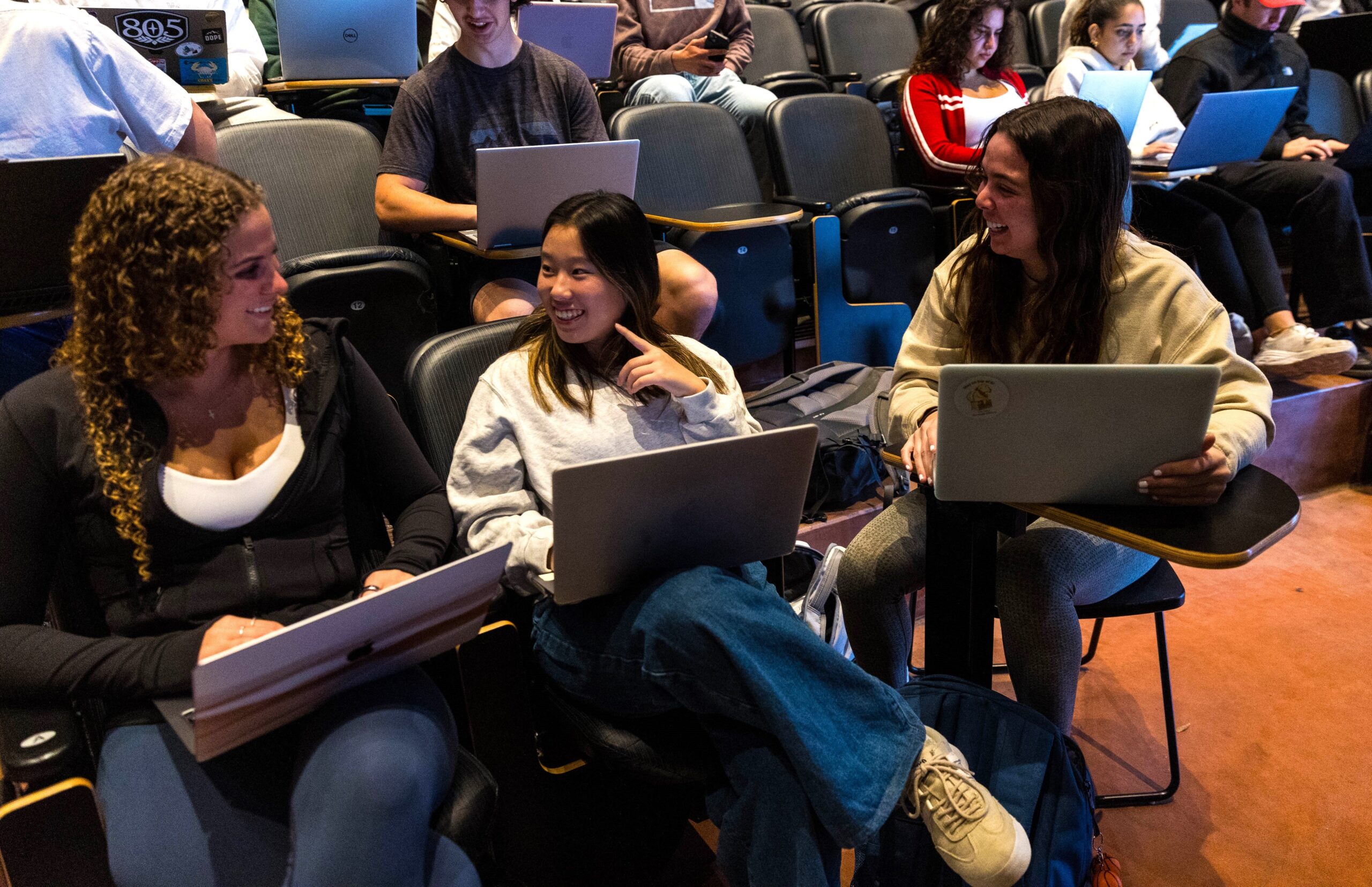 Students work on a project in Stern Neil’s marketing class