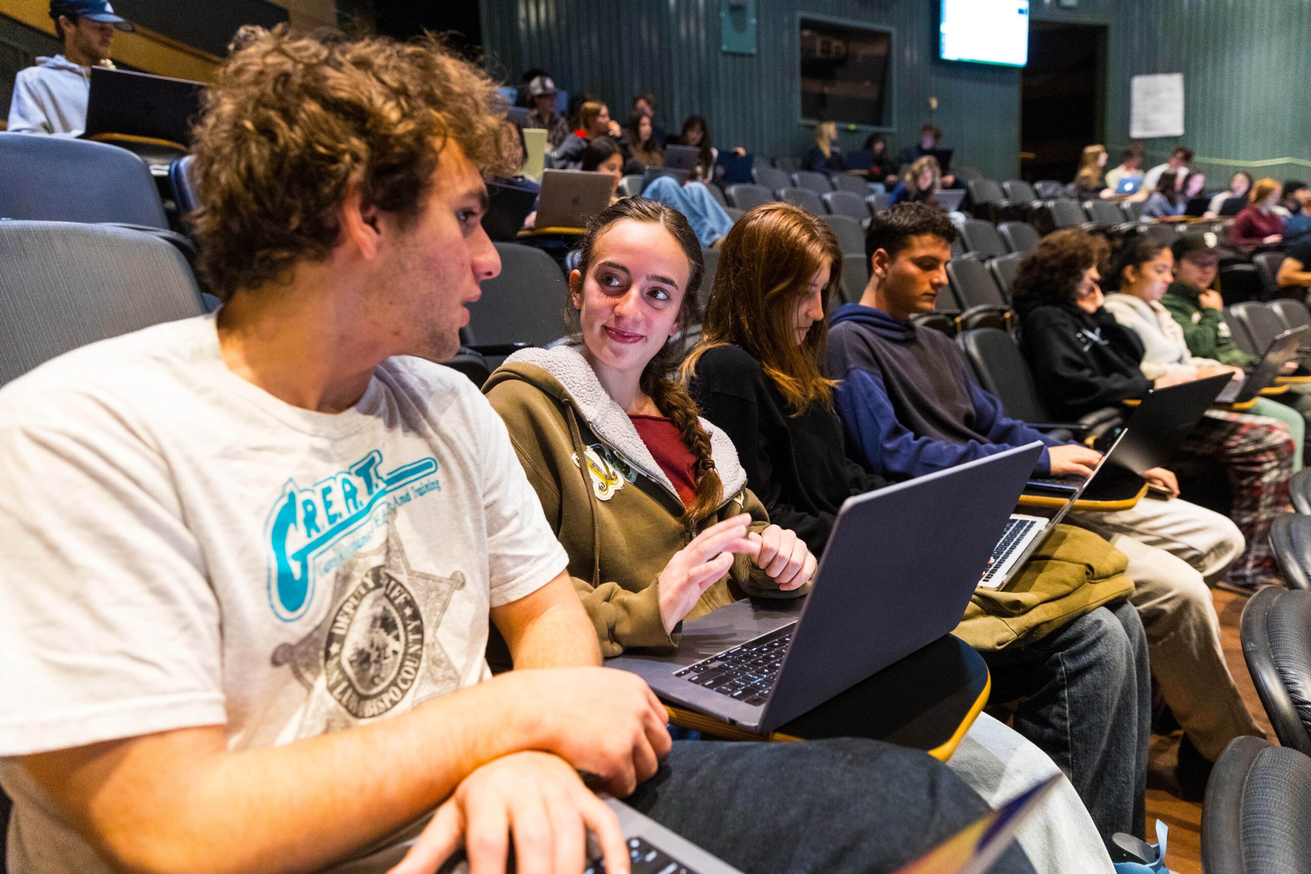 Students work on a project in Stern Neil’s marketing class