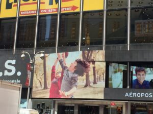 A billboard in Times Square