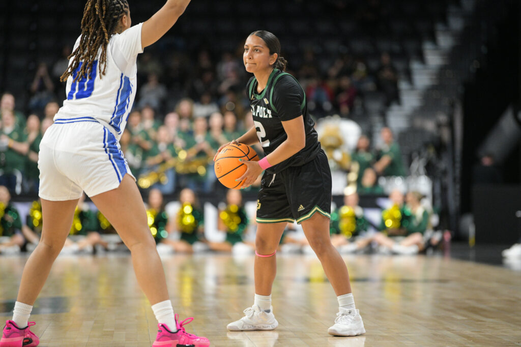 Annika Shah with the ball during a game