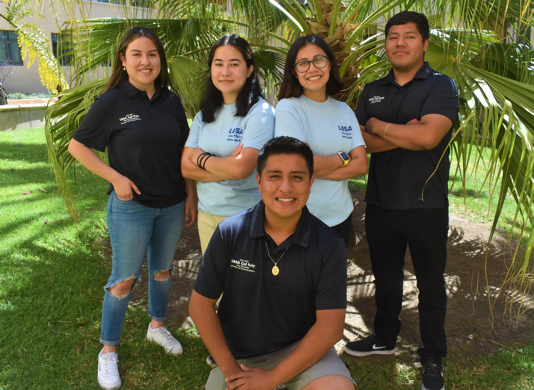 Members of the LatinX Busines club pose for a portrait