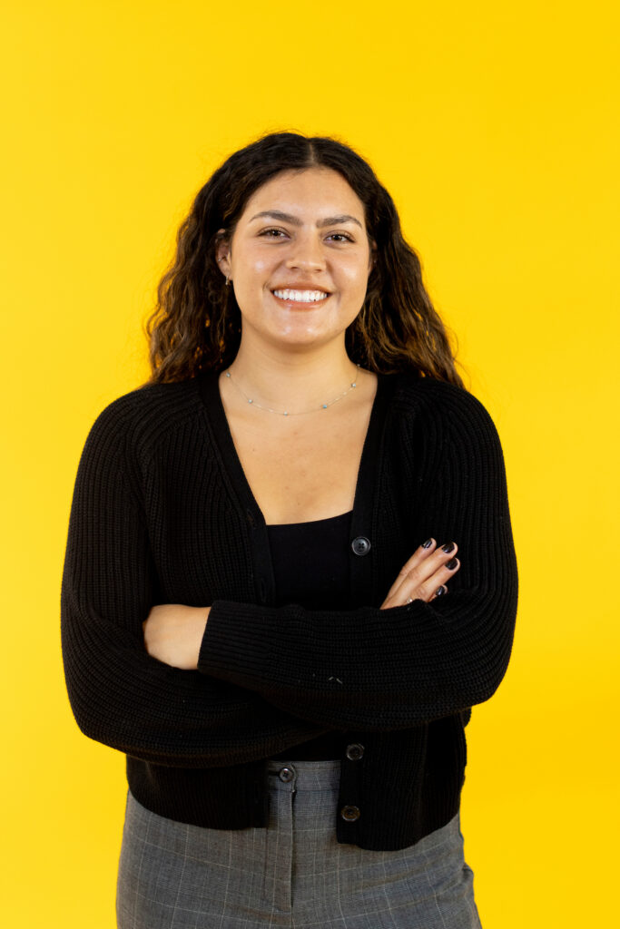 Studio portrait of Victoria Asencio-Clemens, a recent computer engineering graduate